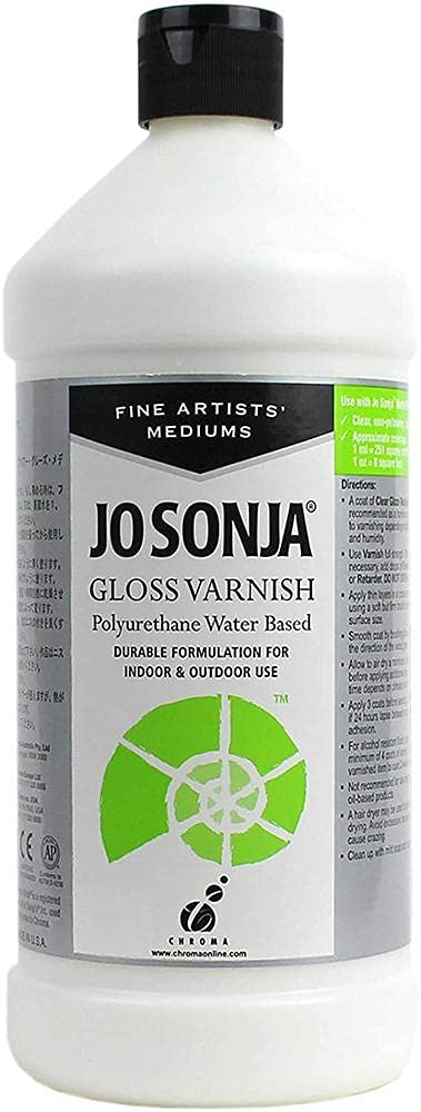 Jo Sonja Polyurethane Varnish Gloss 16oz Bottle…