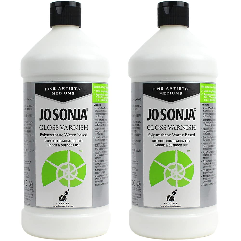 Jo Sonja Polyurethane Varnish Gloss 16oz Bottle…