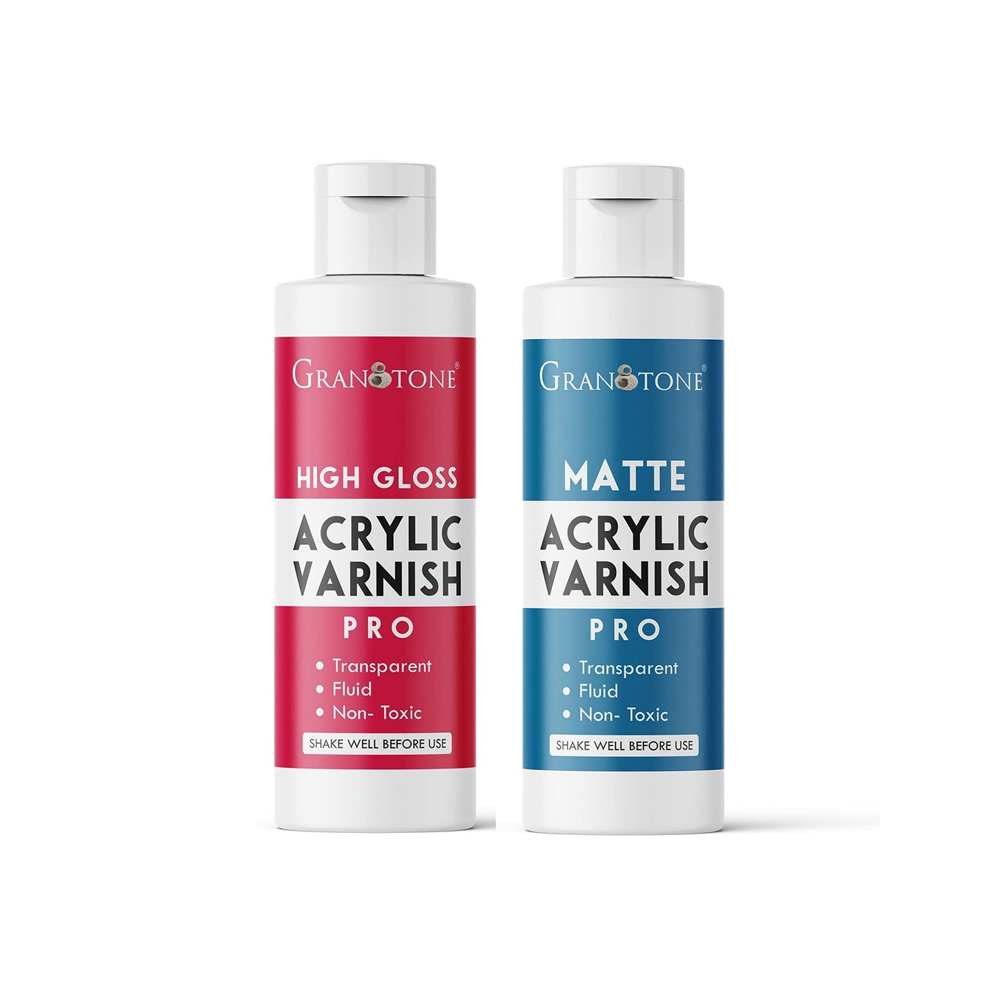 GRANOTONE Acrylic Artist's Varnish | Non-Yellowing | Non-Toxic | Anti-Crazing | High Gloss Finish | Suitable for Pro Artists, Hobby Painters & Kids | Made in India | 200 ML