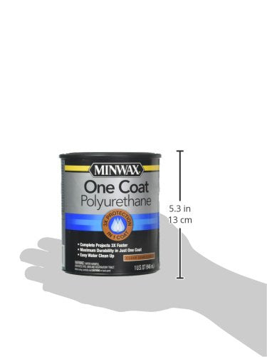 Minwax 356100000 One Coat Polyurethane, Quart, Gloss