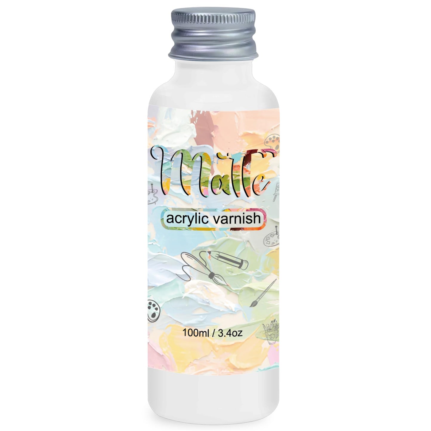 Gloss Varnish for Acrylic Painting, 2 x 100ml Acrylic Varnish, Acrylic Paint Sealer Keeps Paintings from Yellowing, Cracking, and Dust, Maintains Permanent Color( Gloss + Matte )