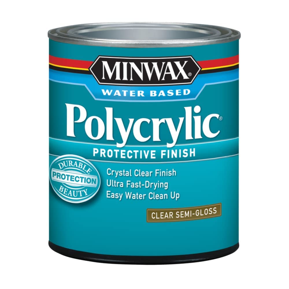 1/2 pt Minwax 25555 Clear Polycrylic Water-Based Protective Finish Gloss
