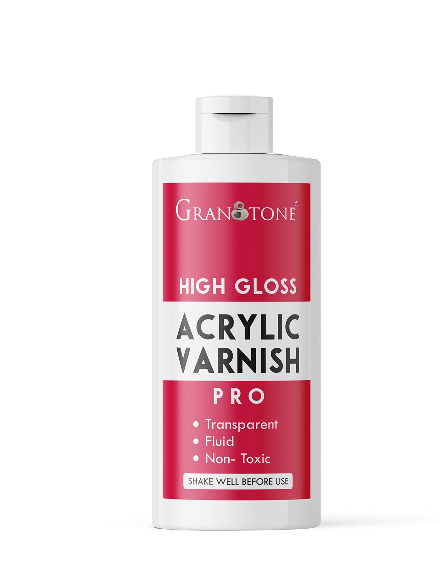 GRANOTONE Acrylic Artist's Varnish | Non-Yellowing | Non-Toxic | Anti-Crazing | High Gloss Finish | Suitable for Pro Artists, Hobby Painters & Kids | Made in India | 200 ML