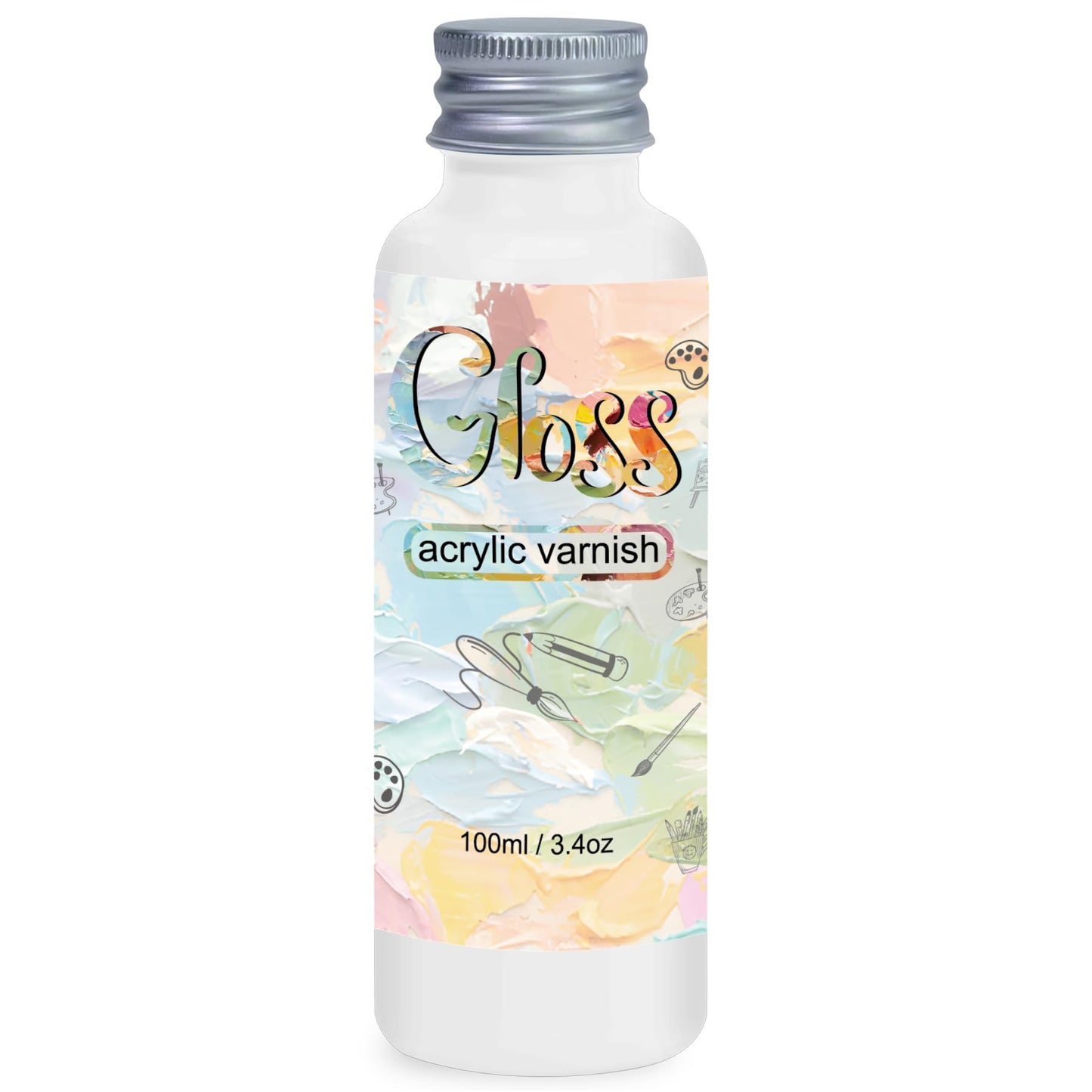 Gloss Varnish for Acrylic Painting, 2 x 100ml Acrylic Varnish, Acrylic Paint Sealer Keeps Paintings from Yellowing, Cracking, and Dust, Maintains Permanent Color( Gloss + Matte )