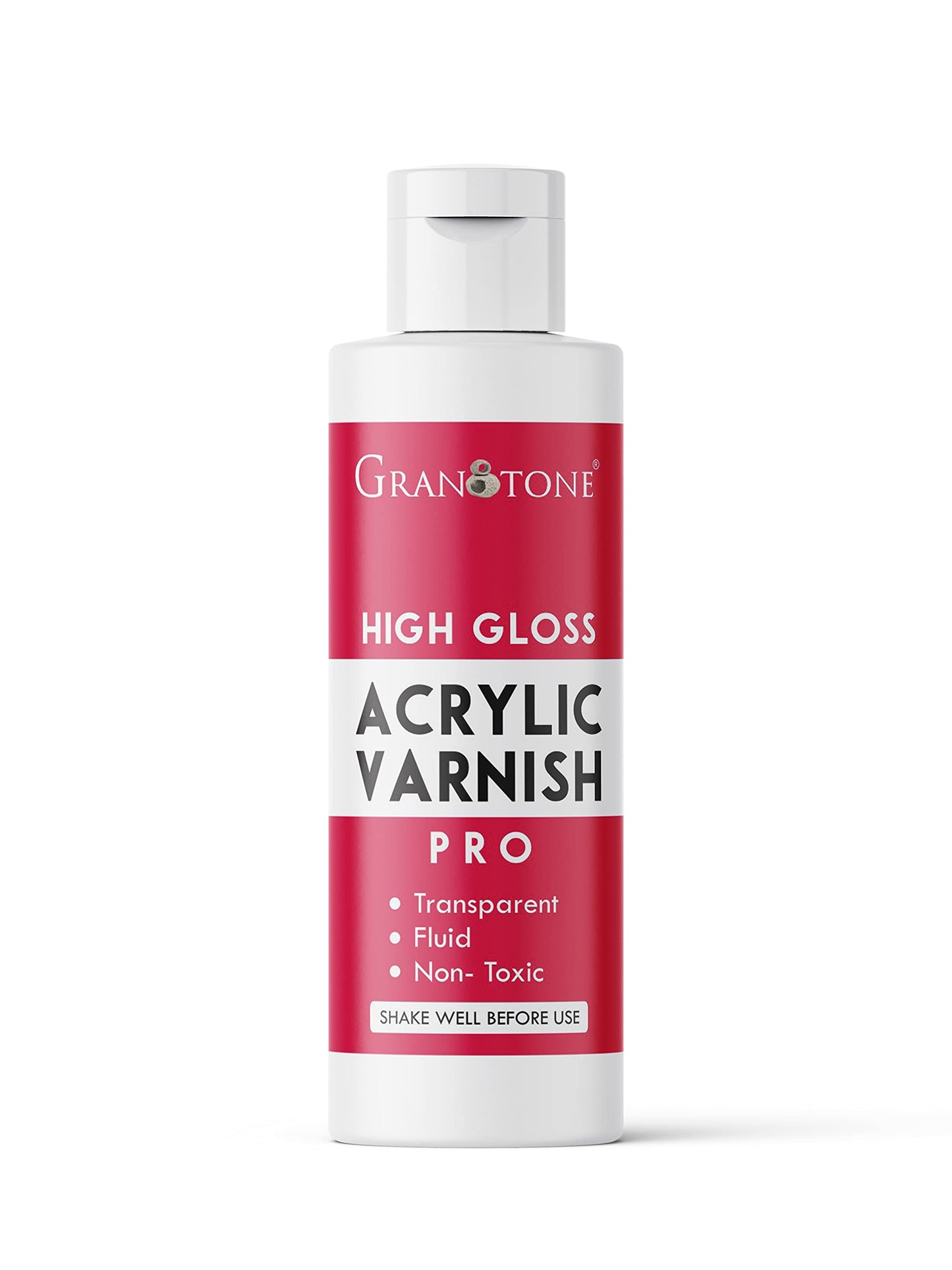 GRANOTONE Acrylic Artist's Varnish | Non-Yellowing | Non-Toxic | Anti-Crazing | High Gloss Finish | Suitable for Pro Artists, Hobby Painters & Kids | Made in India | 200 ML