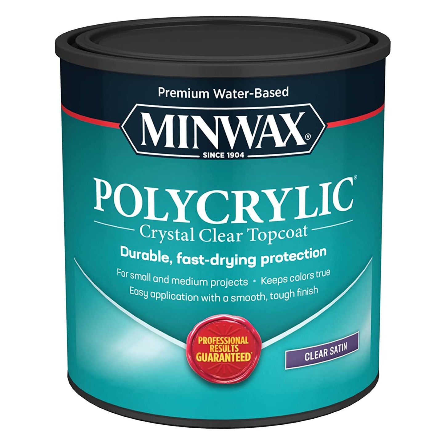 1/2 pt Minwax 25555 Clear Polycrylic Water-Based Protective Finish Gloss