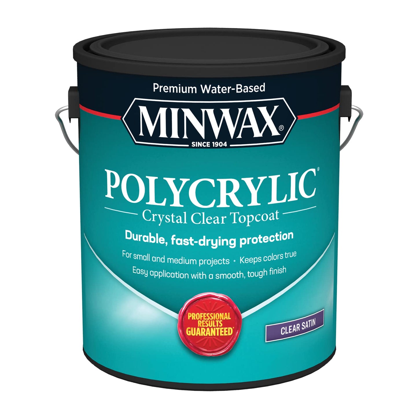 1/2 pt Minwax 25555 Clear Polycrylic Water-Based Protective Finish Gloss