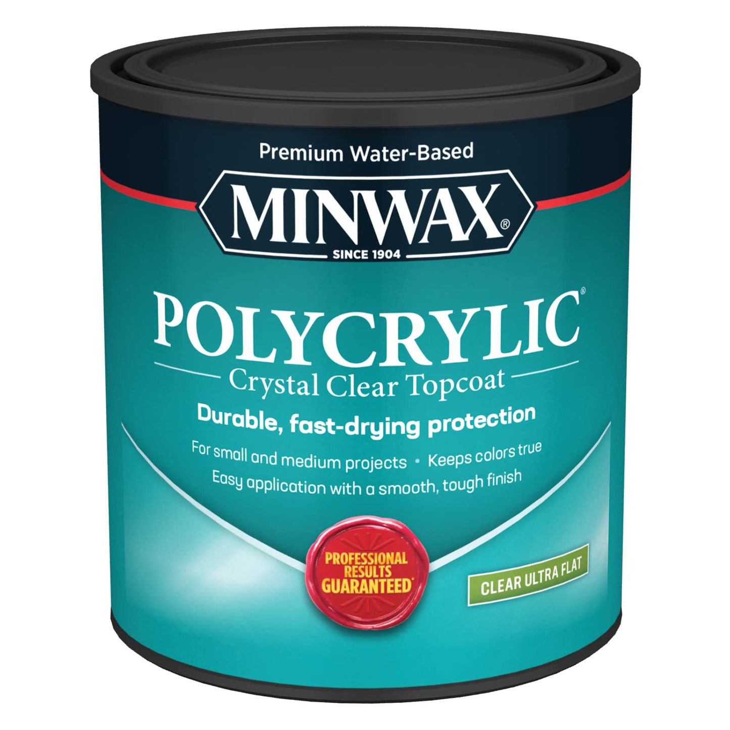 1/2 pt Minwax 25555 Clear Polycrylic Water-Based Protective Finish Gloss