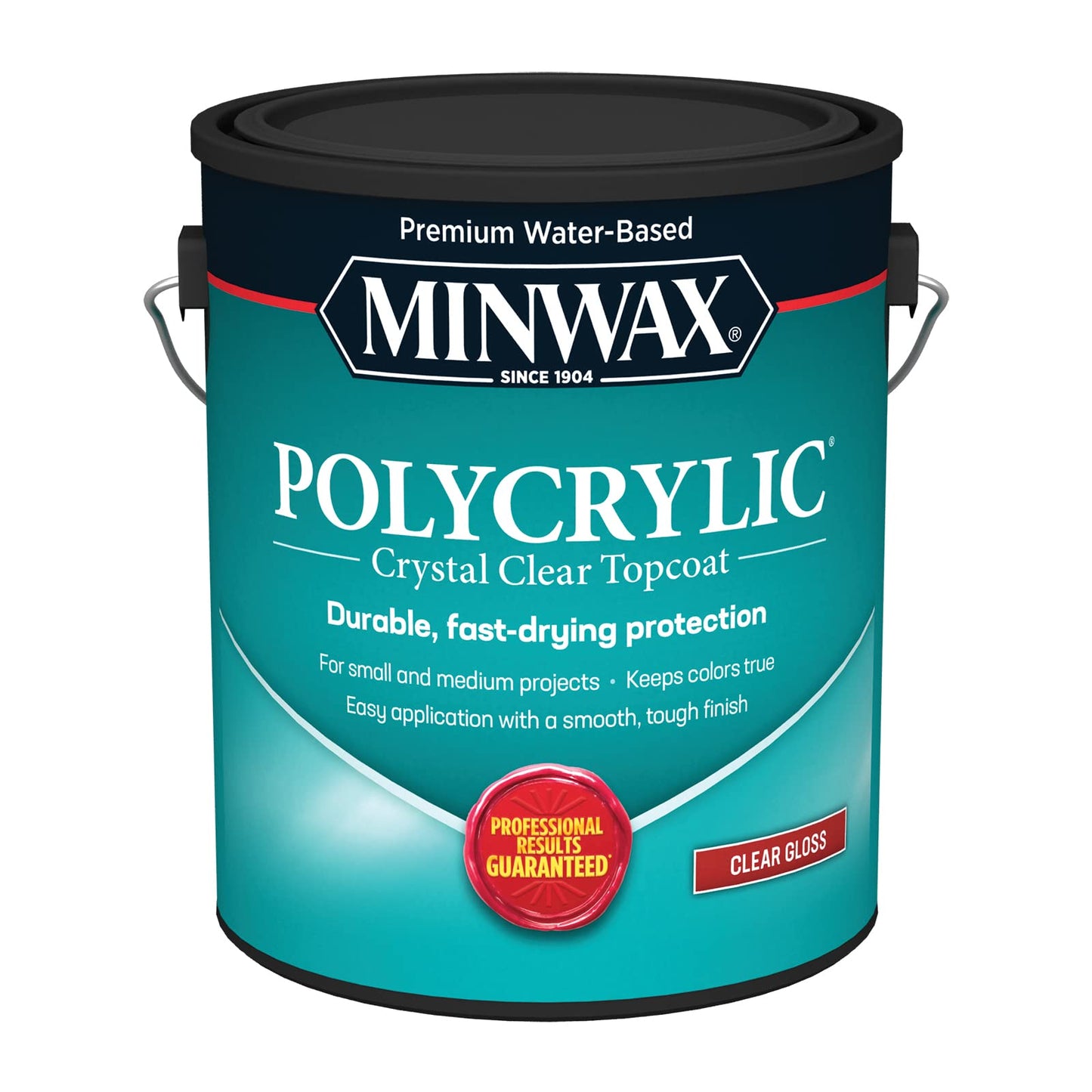 1/2 pt Minwax 25555 Clear Polycrylic Water-Based Protective Finish Gloss