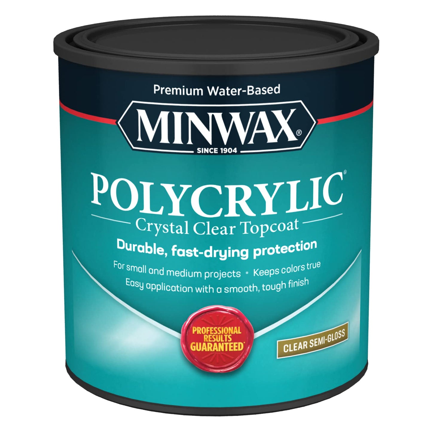 1/2 pt Minwax 25555 Clear Polycrylic Water-Based Protective Finish Gloss